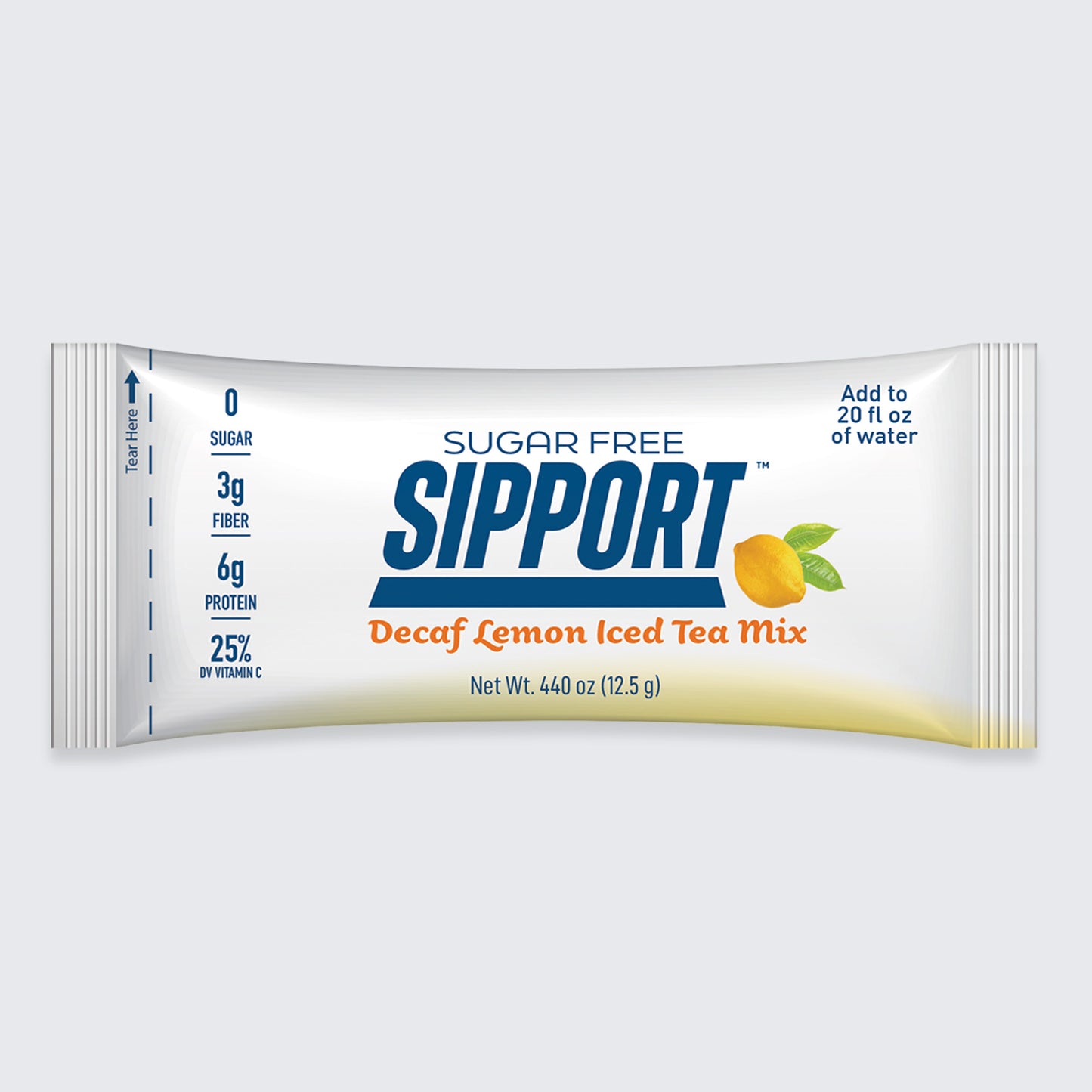 Sipport Sugar Free Decaf Lemon Iced Tea 16x.44oz Pouches